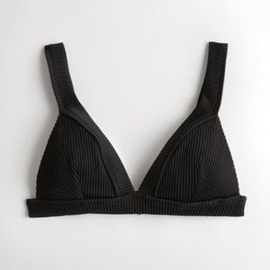 hollister ribbed triangle swimsuit top